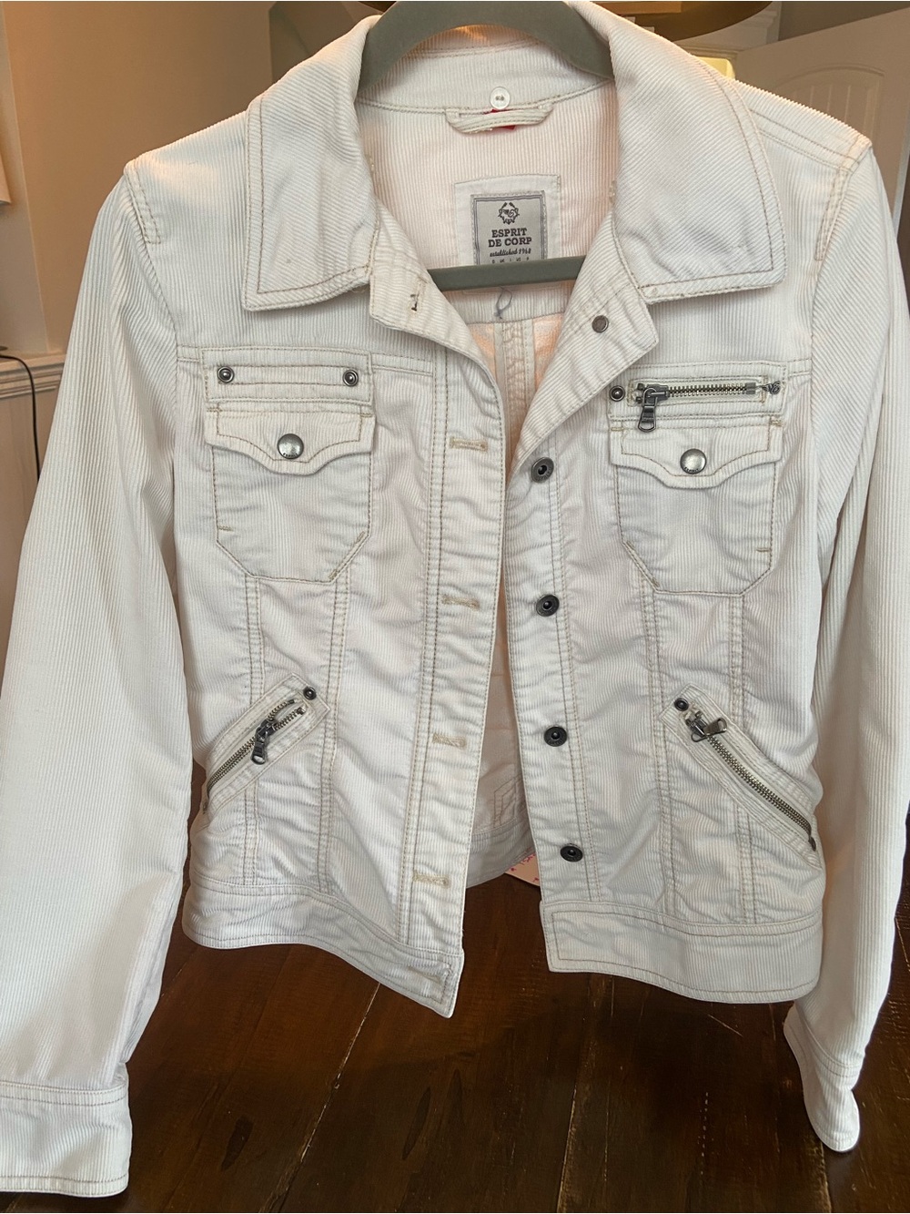 Esprit de corp, off white Women’s Corduroy Jacket, y2k/90’s, jacket, medium